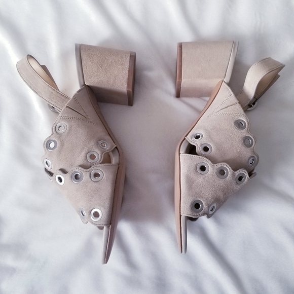 Sam Edelman Seana women's scalloped heeled sandals size 10 - Picture 5 of 9